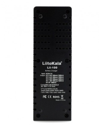 LiitoKala Lii-100 - маленький універсальний автоматичний зарядний пристрій, сумі. . фото 4