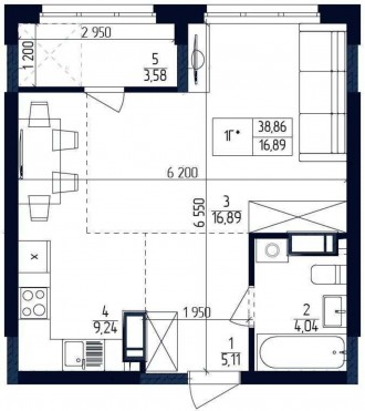  
Продам однокімнатну квартиру в новому, сучасному комплексі комфорт-класу - ЖК . . фото 9