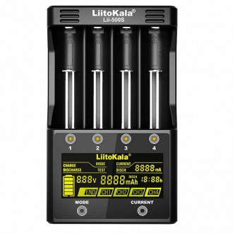Зарядний пристрій Liitokala Lii-500S на 4 канали (для Ni-MH, Ni-CD, Li-Ion) з бл. . фото 10