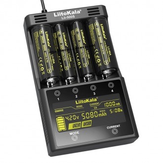 Зарядний пристрій Liitokala Lii-500S на 4 канали (для Ni-MH, Ni-CD, Li-Ion) з бл. . фото 3