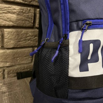 
 Рюкзак городской спортивный синий с логотипом Puma:
- Размер рюкзака 46 см х 3. . фото 4