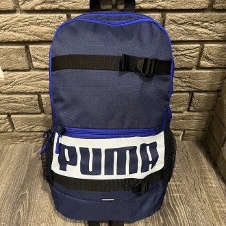 
 Рюкзак городской спортивный синий с логотипом Puma:
- Размер рюкзака 46 см х 3. . фото 2