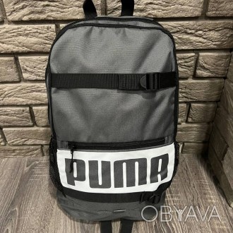 
 
 Рюкзак городской спортивный серый с логотипом Puma:
- Размер рюкзака 46 см х. . фото 1