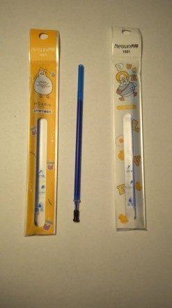 Паста стрижень для ручки пиши - стирай, синя, 0.5 мм, довжина 130 мм, 20 шт в уп. . фото 4