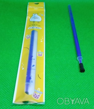 Паста стрижень для ручки пиши - стирай, синя, 0.5 мм, довжина 130 мм, 20 шт в уп. . фото 1