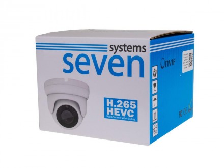 SEVEN IP-7215PA black – це купольна 5-ти мегапіксельна IP відеокамера з вбудован. . фото 7