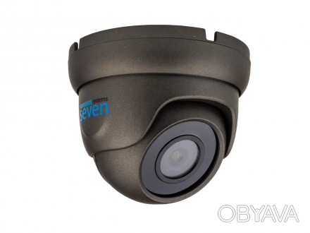 SEVEN IP-7215PA black – це купольна 5-ти мегапіксельна IP відеокамера з вбудован. . фото 1