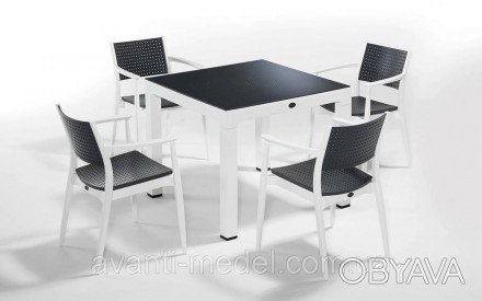 SEGINUS FOR 4, набор высококачественной пластиковой мебели (устойчивой к темпера. . фото 1