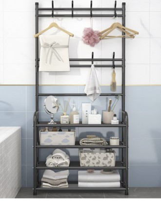 Універсальний вішак для одягу New simple floor clothes rack size 60X29.5X151 см
. . фото 3