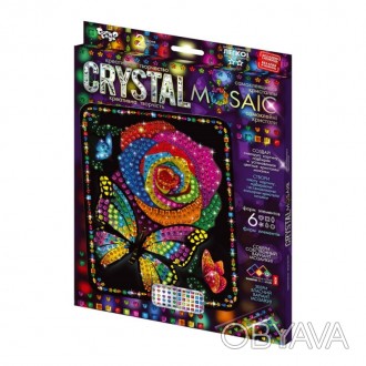 Набір для творчості Crystal Mosaic від виробника Danko Toys За допомогою дрібних. . фото 1