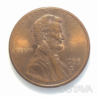 #697 США 1 цент 1995 Лінкольн Цент (Мітка монетного двору: D - Денвер)