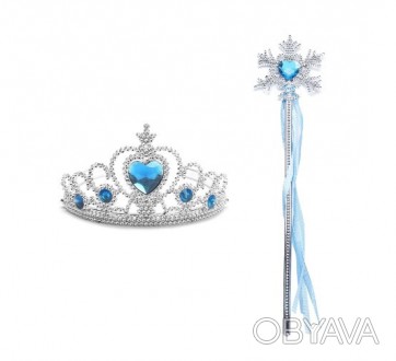 Набор аксессуаров Эльза холодное ледяное сердце - палочка, корона-диадема Frozen. . фото 1