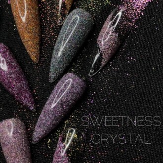 
Світловідбиваючий гель лак Crooz Crystal Sweetness 
Сяючі шиммери і дрібні блис. . фото 3