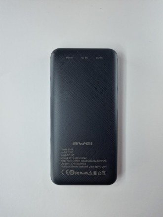 Зовнішній акумулятор Power Bank Awei P28K 10000 Mah
Портативний зарядний пристрі. . фото 6