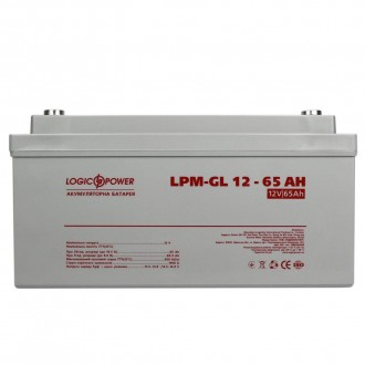 Представленная модель гелевого аккумулятора LPM-GL 12 - 65 AH является надежным . . фото 4