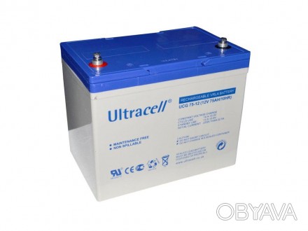 Представленная модель гелевого аккумулятора Ultracell UCG75-12 является надежным. . фото 1