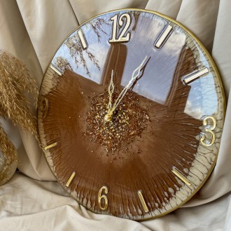 Настінний годинник з серії EPOXY - це втілення краси епоксидної смоли у поєднанн. . фото 2