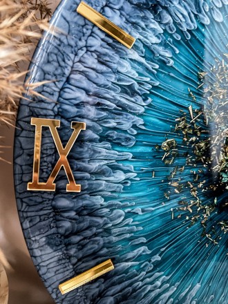 Настенные часы из серии EPOXY – это воплощение красоты эпоксидной смолы в сочета. . фото 5