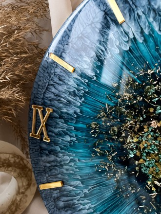 Настенные часы из серии EPOXY – это воплощение красоты эпоксидной смолы в сочета. . фото 4