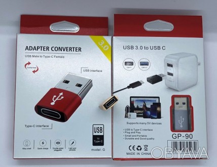 Адаптер OTG Type-C F на USB M GP-90. . фото 1
