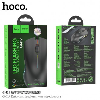 Миша USB HOCO GM19 Enjoy ігрова RGB. . фото 2