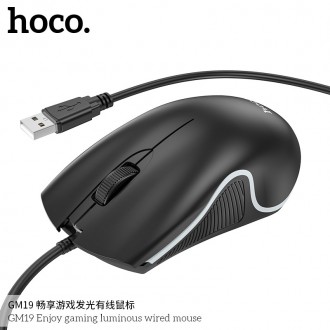 Миша USB HOCO GM19 Enjoy ігрова RGB. . фото 4