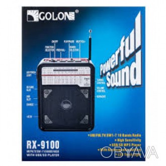 Радиоприемник Golon RX-9100 c Фонариком MP3 USB FM SD (24). . фото 1