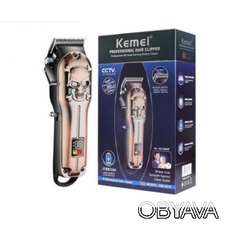 Машинка для стрижки волос и бороды аккумуляторная беспроводная Kemei LFJ KM-2618. . фото 1