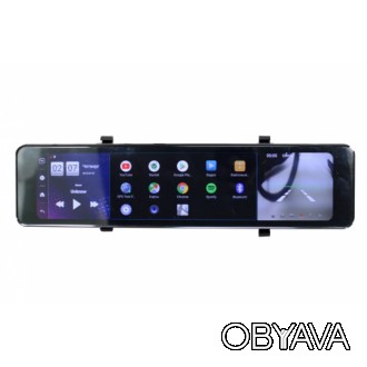 Зеркало видеорегистратор D60 12" Android 8.1, 2/32 Сенсорный экран GPS. . фото 1