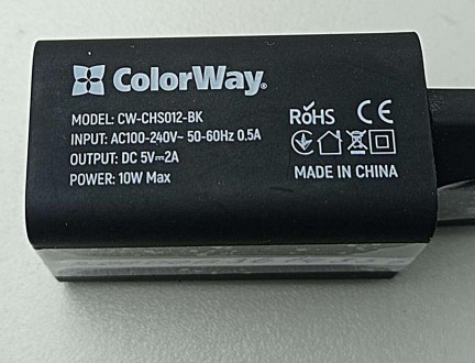 Сетевое зарядное устройство Colorway 1USB AUTO ID 2A (10W) — для зарядки смартфо. . фото 3