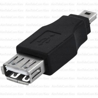 Перехідник, гніздо USB A — штекер mini USB 5pin, 1уп — 10 шт.
Перехідник, гніздо. . фото 4