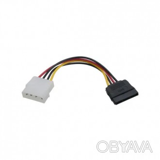 Кабель для відеокарт (SATA — PCI-E (Molex)), 15 см, 1уп — 10 шт.
Кабель для віде. . фото 1