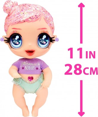 Игровой набор Glitter Babyz приведет вас в мир чудес, где рождаются волшебные кр. . фото 6