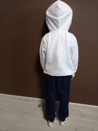 Детский спортивный костюм для девочки Венгрия бабочка 4-10 лет белый тройка ветр. . фото 4