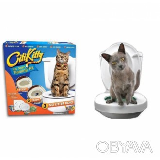 CitiKitty cat - це котяча накладка на унітаз із міцного пластику без запаху та а. . фото 1