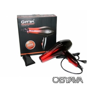 Професійний фен для укладання та сушіння волосся Gemei GM-1719, 1800W
Фен Gemei . . фото 1