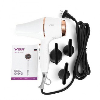 Професійний фен для укладання волосся VGR - мотор змінного струму гарантує довгу. . фото 4