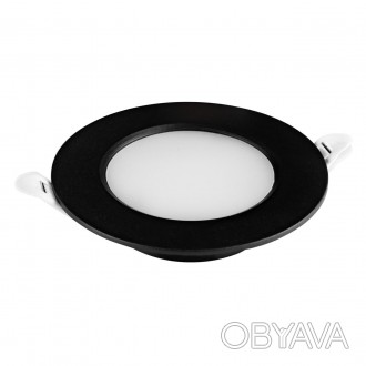 Светодиодный светильник встроенный AURA-5 черный 5W 6400K. . фото 1