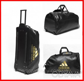 Спортивная дорожная сумка на колесах Adidas Combat Sports с выдвижной ручкой обь. . фото 1