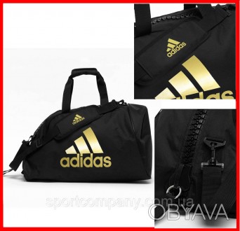 Сумка-рюкзак с золотым логотипом ADIDAS дорожная спортивная сумка большая сумка . . фото 1