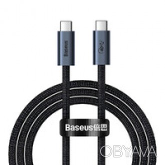 Зарядный кабель Baseus Flash Series Full Featured Type-C to Type-C 100W USB 4 Ca. . фото 1