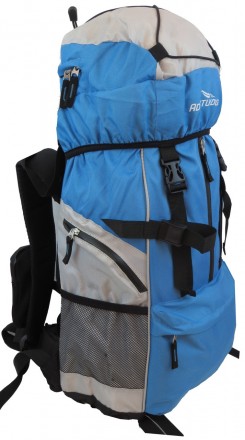 
 Туристический походный рюкзак Adventuridge S1645295 45L Голубой с серым С мягк. . фото 4