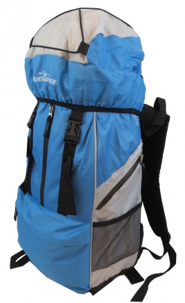 
 Туристический походный рюкзак Adventuridge S1645295 45L Голубой с серым С мягк. . фото 5