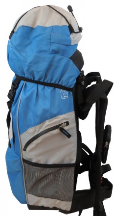 
 Туристический походный рюкзак Adventuridge S1645295 45L Голубой с серым С мягк. . фото 6