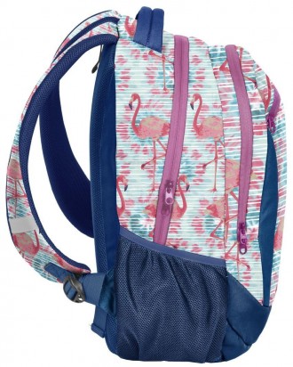 
 Яскравий жіночий рюкзак міський PASO 18-2808FLA16 22L Різні кольори з фламінго. . фото 3