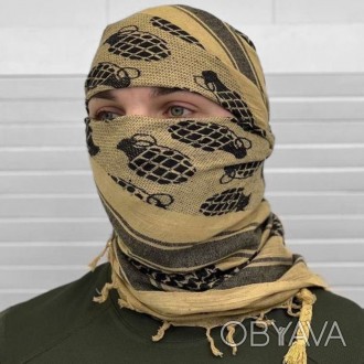 Арафатка шарф шемаг защитный койот 110х110 с гранатами