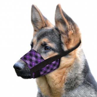 Намордник для собак нейлоновый регулируемый фиолетовый с фиксатором Safe Lock
Пе. . фото 2