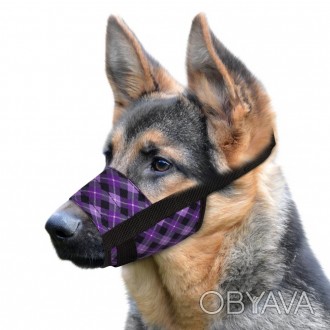 Намордник для собак нейлоновый регулируемый фиолетовый с фиксатором Safe Lock
Пе. . фото 1