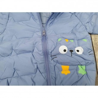 Стильная однотонная детская курточка весна/осень с капюшоном. Верх - плащевка, п. . фото 5