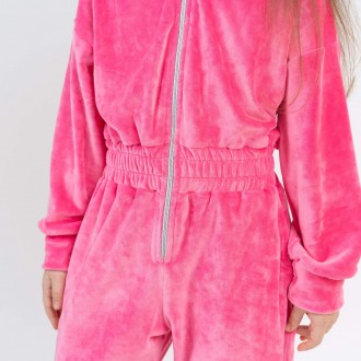 Нереальный комбинезон для девочек на весну из высококачественного велюра. Комбез. . фото 4